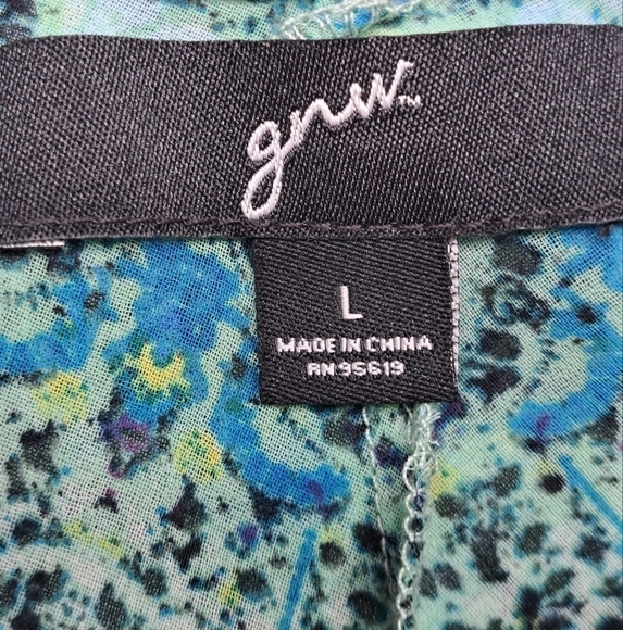 gnw Multi Colored Sleeveless Midi Dress Size L - Picture 5 of 11